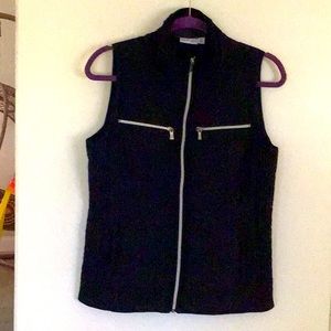 Kim Rogers Lightweight Vest Silver Zippers Sz XS